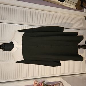Black and White Button-Up Dress